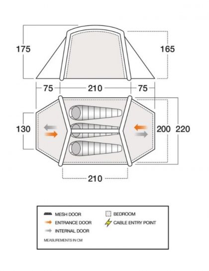 Vango Tent Classic Air 300 Deep Blue